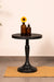 Ebon Side Table - Black / Teakwood / D: 18’’; H: 20’’ - Furniture