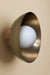 Eclipse Wall Lamp - Dia 12” x D 9” / Mild Steel, Glass Shade, Mango Wood Mount - Lighting