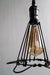 Edison Cage Pendant Industrial Light High Gloss Finish E27 Holder With Switch