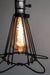 Edison Cage Pendant Industrial Light High Gloss Finish E27 Holder With Switch