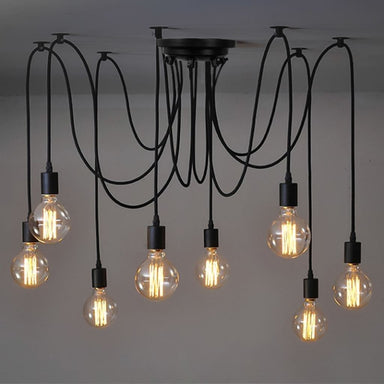 Classic Edison Lights 8 Heads Industrial Style Chandelier