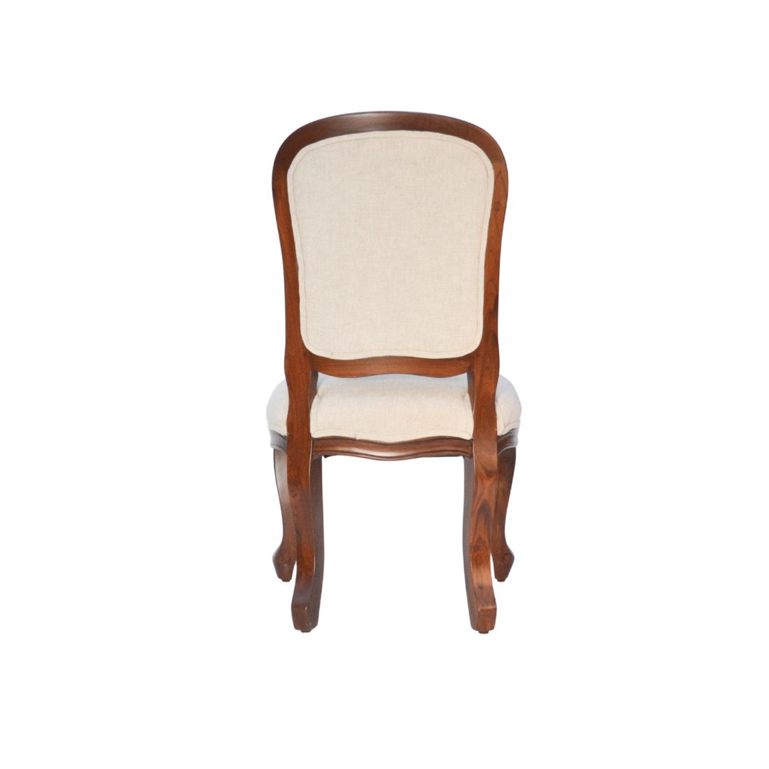 Eira Dining Chair - Teak / Teakwood, fabric / L: 19.5’’ W: 22’’ H: 38’’; Seat Height: 18’’ - Furniture
