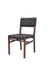 Elio Faux Leather Chair - Teak / Upholstery: Faux leather; Wood: Teak / L: 19’’ W: 20’’ H: 35’’; Seat Height: 18’’