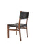 Elio Faux Leather Chair - Teak / Upholstery: Faux leather; Wood: Teak / L: 19’’ W: 20’’ H: 35’’; Seat Height: 18’’