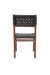 Elio Faux Leather Chair - Teak / Upholstery: Faux leather; Wood: Teak / L: 19’’ W: 20’’ H: 35’’; Seat Height: 18’’