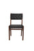 Elio Faux Leather Chair - Teak / Upholstery: Faux leather; Wood: Teak / L: 19’’ W: 20’’ H: 35’’; Seat Height: 18’’