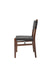 Elio Faux Leather Chair - Teak / Upholstery: Faux leather; Wood: Teak / L: 19’’ W: 20’’ H: 35’’; Seat Height: 18’’