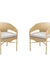 Elio Outdoor Chair Set of 2 - H: 31’’ W: 24’’ D: 23’’ SH: 20’’ / Biege / MS Frame and PVC Weaving - Outdoor Chairs
