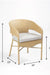 Elio Outdoor Chair Set of 2 - H: 31’’ W: 24’’ D: 23’’ SH: 20’’ / Biege / MS Frame and PVC Weaving - Outdoor Chairs
