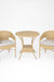 Elio Outdoor Set - Chair: W: 24’’ D: 23’’ H: 31’’ SH: 20’’ Table: 30’’ H: 30’’ / Biege / MS Frame and PVC Weaving