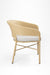 Elio Outdoor Set - Chair: W: 24’’ D: 23’’ H: 31’’ SH: 20’’ Table: 30’’ H: 30’’ / Biege / MS Frame and PVC Weaving