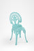 Ellis Cast Aluminium Chair IX set of 2 - L: 13.5’’ B: 13.5’’ TH: 34’’ SH: 16’’ / Seafoam Blue / Cast Aluminium