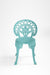 Ellis Cast Aluminium Chair IX set of 2 - L: 13.5’’ B: 13.5’’ TH: 34’’ SH: 16’’ / Seafoam Blue / Cast Aluminium