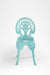 Ellis Cast Aluminium Chair IX set of 2 - L: 13.5’’ B: 13.5’’ TH: 34’’ SH: 16’’ / Seafoam Blue / Cast Aluminium