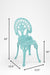 Ellis Cast Aluminium Chair IX set of 2 - L: 13.5’’ B: 13.5’’ TH: 34’’ SH: 16’’ / Seafoam Blue / Cast Aluminium