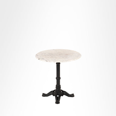 EllIs II Cast Iron Table - Cast Iron and Marble - Outdoor