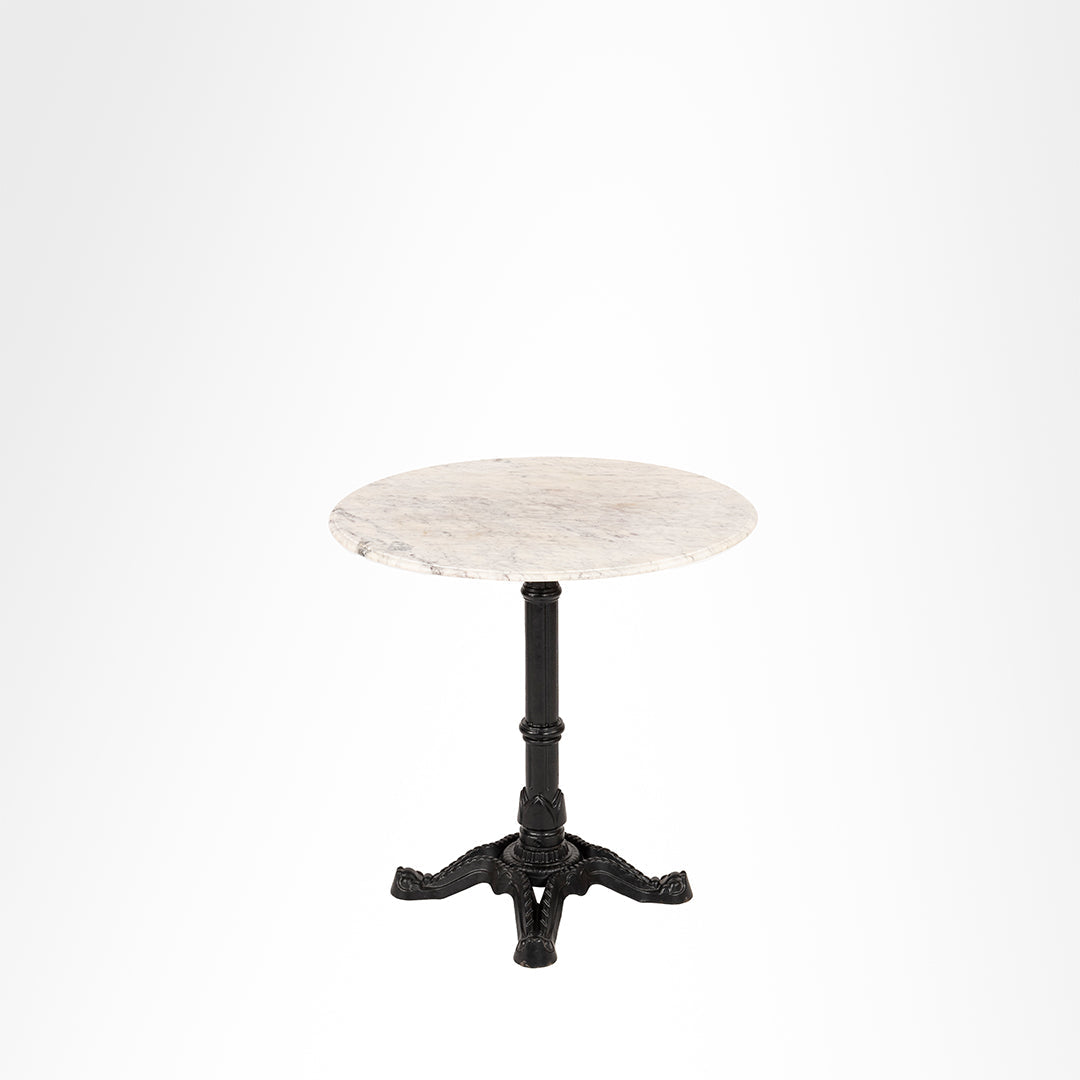 EllIs II Cast Iron Table - Cast Iron and Marble - Outdoor