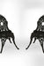 Ellis III Cast Iron Chair set of 2 - W: 21’’ D: 15’’ H: 32’’ SH: 16’’ / Matte Black / Cast Iron - Outdoor Furniture