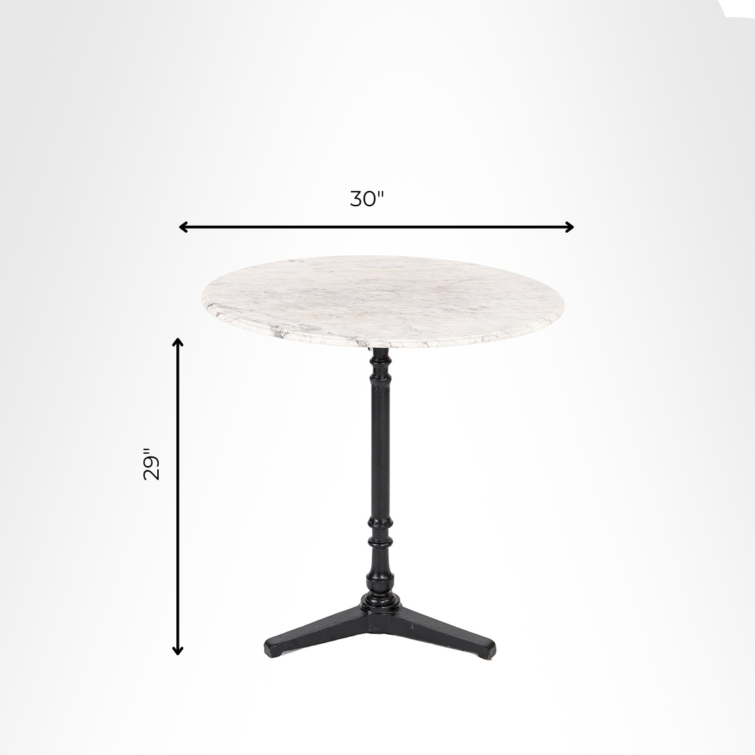 Ellis V Cast Iron And Marble Table
