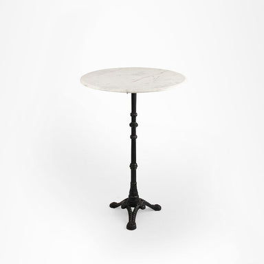 Ellis XI Cast Iron Bar Table - Black and White / Cast Iron and Marble - Outdoor Furniture