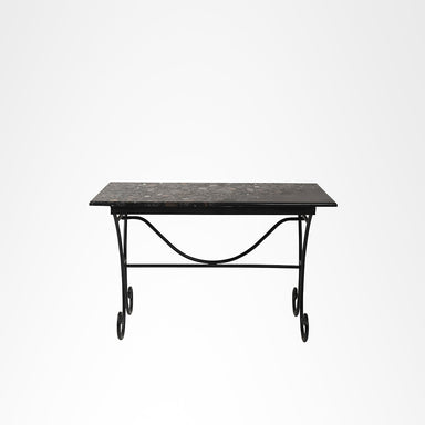 Ellis XIII Metal And Granite Table - L: 48’’ B: 24’’ H: 30’’ / Black / Metal and Granite - Outdoor Furniture
