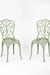 Ellis XV Cast Aluminium Chair set of 2 - L: 14’’ B: 14’’ TH: 34’’ SH: 16’’ / Matte Green / Cast Aluminium - Outdoor