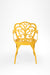 Ellis XVI Cast Aluminium Set - Chair- L: 18’’ B: 19’’ TH: 33’’ SH: 16’’ & Table- Dia: 24’’ TH: 25’’ / Matte Yellow