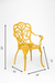 Ellis XVI Cast Aluminium Set - Chair- L: 18’’ B: 19’’ TH: 33’’ SH: 16’’ & Table- Dia: 24’’ TH: 25’’ / Matte Yellow