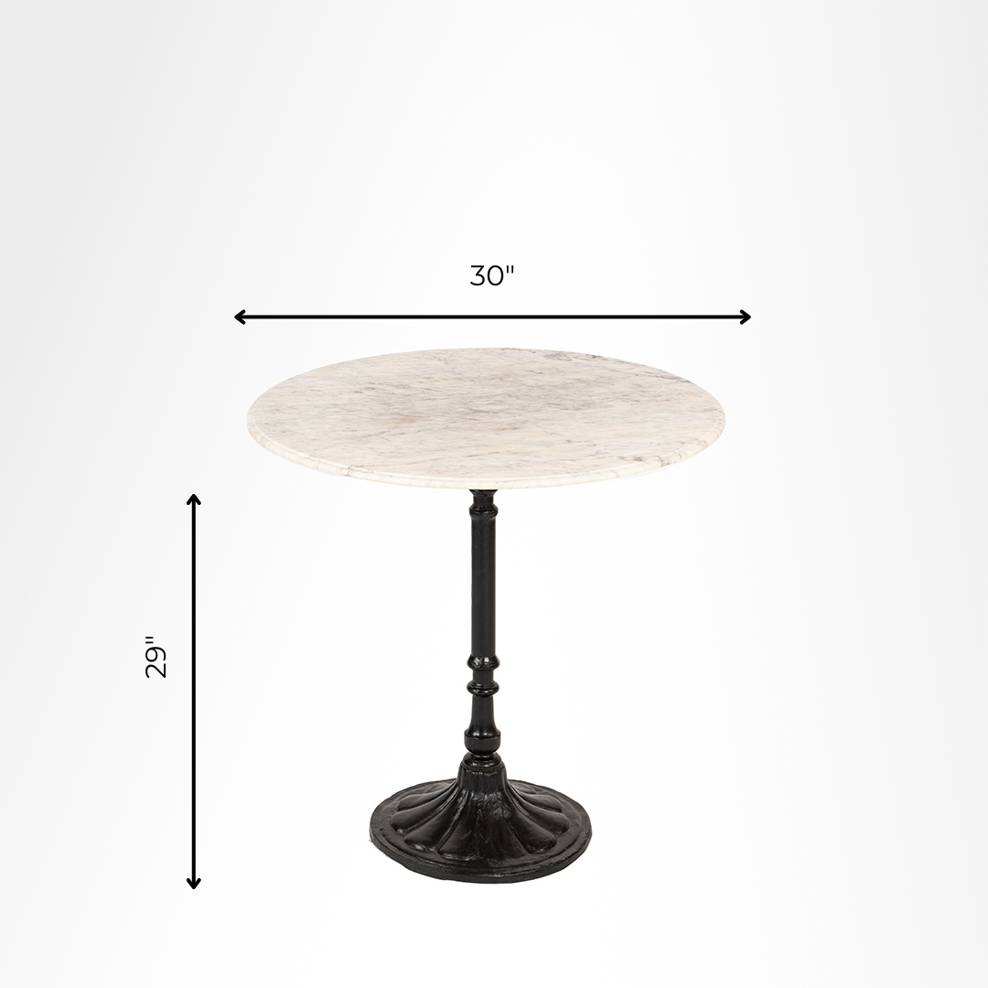Ellis XX Cast Iron And Marble Table