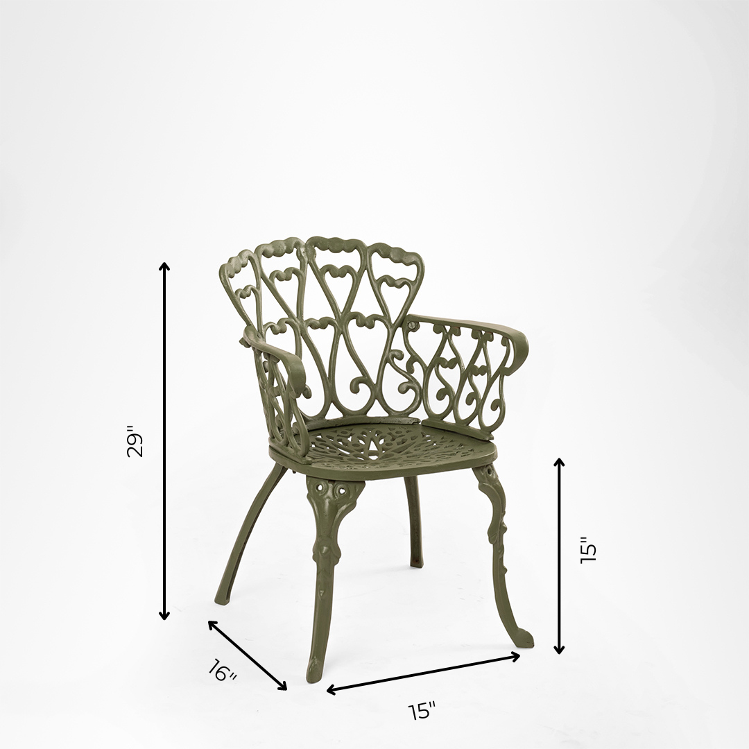 Ellis XXIII Cast Iron Table And Chair Set - Outdoor Furniture