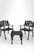 Ellis XXV Cast Iron Table And Chair Set - Chair- W: 17’’ D: 17’’ H: 31’’ SH: 16’’ Table- L: 20’’ B 20’’ H: 17’’ / Matte