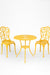 Ellis XXXII Cast Aluminium Table And Chair Set - Chair- L: 14’’ B: 14’’ TH: 34’’ SH: 16’’ & Table- Dia: 25’’ B: 20’’
