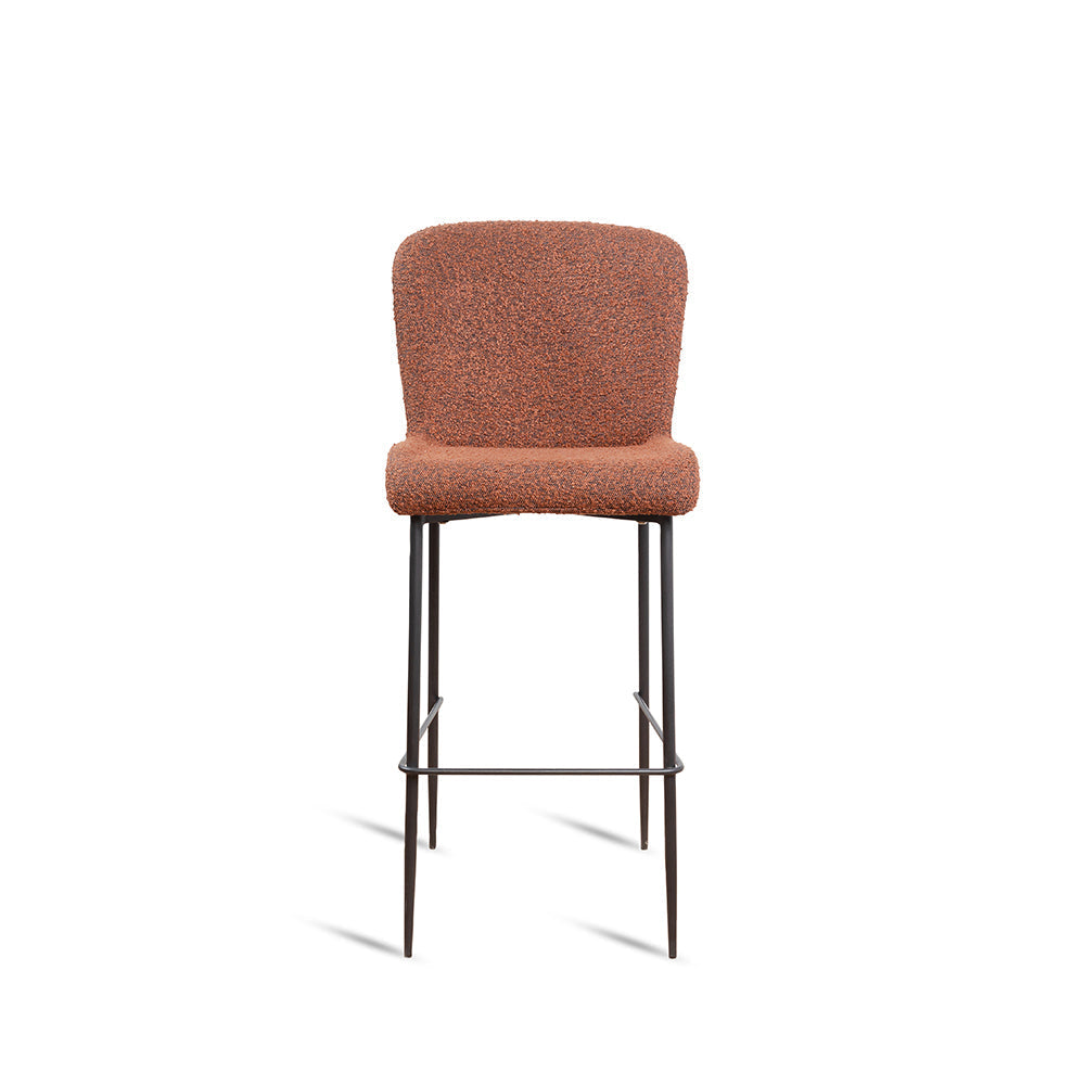Elva Bar Stool - L:- 57 x W:- 45 x H:- 109 In Cms / Mild Steel and Upholstery - Indoor Furniture