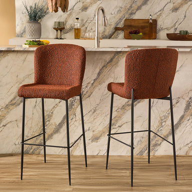Elva Bar Stool - L:- 57 x W:- 45 x H:- 109 In Cms / Mild Steel and Upholstery - Indoor Furniture