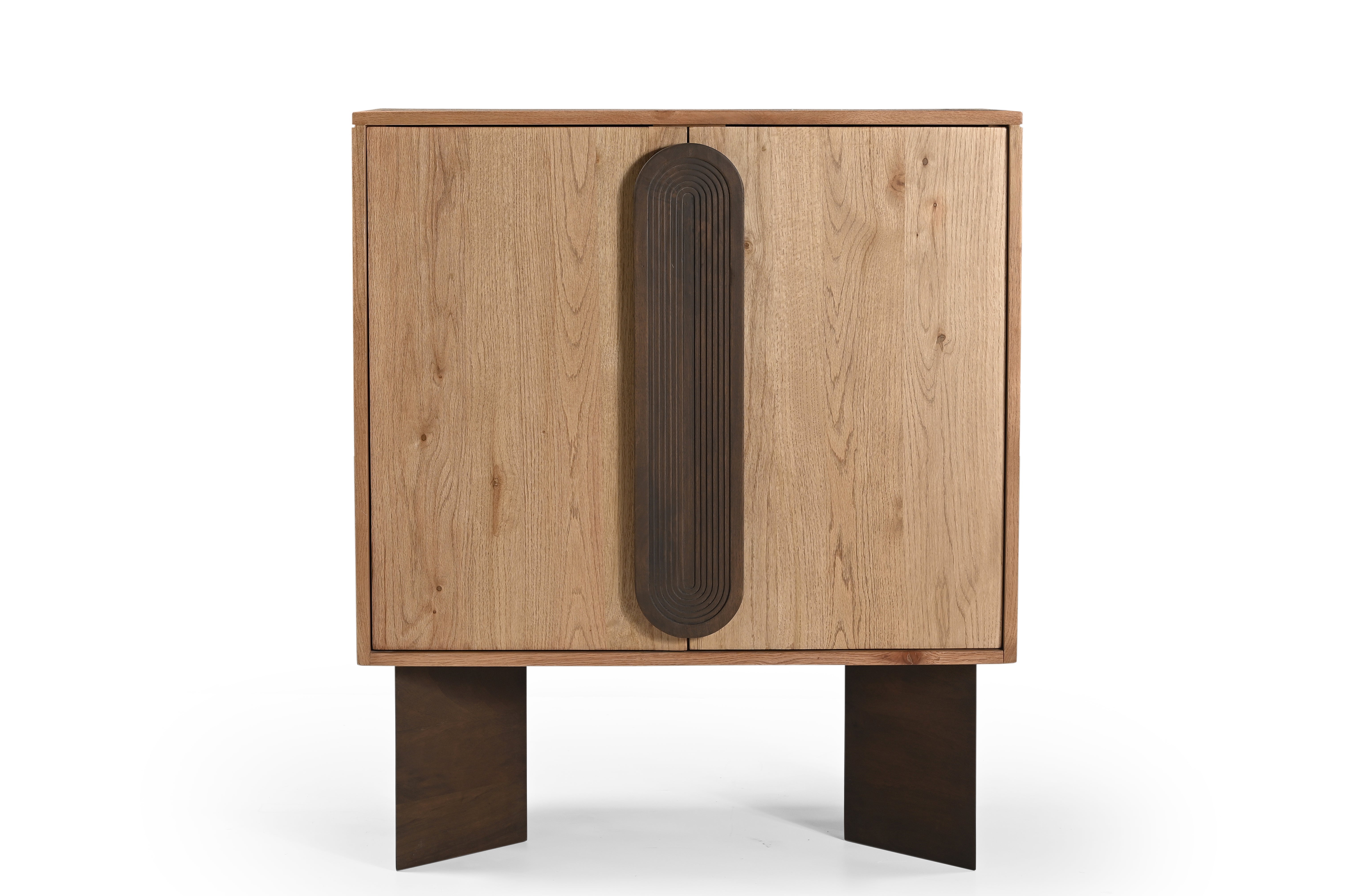 Ember Cabinet - Natural / Oak Wood / L: 93.98 x W: 48.26 x H: 109.22 cms - Indoor Furniture