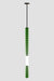 Ensembles - dark green with a white / Ms In Matte Black, Blown Glass, Opal Glass / H- 789mm, Dia- 60mm,(Drop down