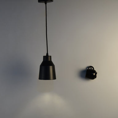 Essential Art-Deco Hanging Light - Black (Customizable +30 options) / LxBxH 4’’x 4’’x 40’’ / Mild Steel - Lighting