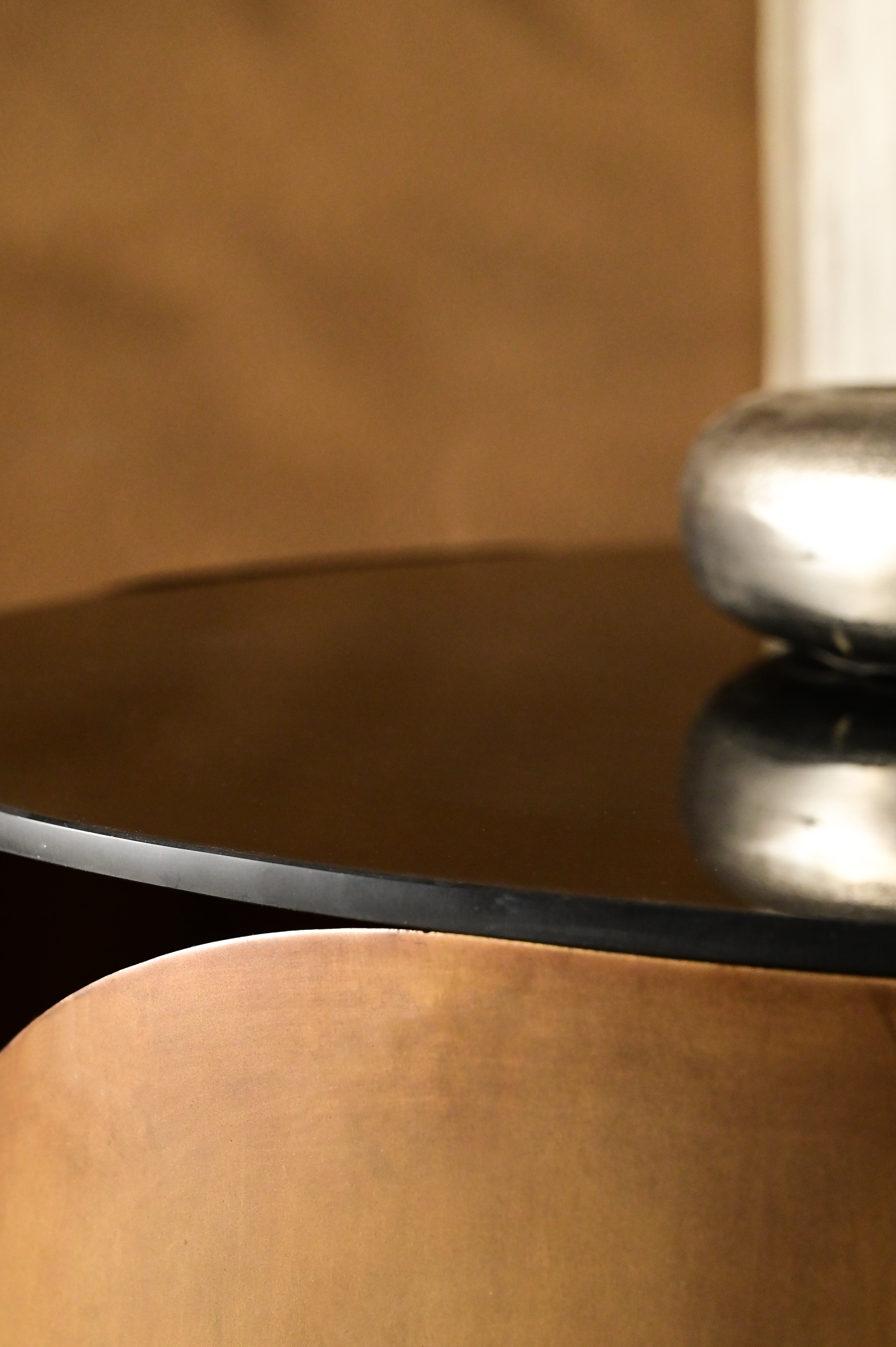Eterna Coffee Table - L:32 x W:32 x H:17 In inches / Metal and Glass - Indoor Furniture