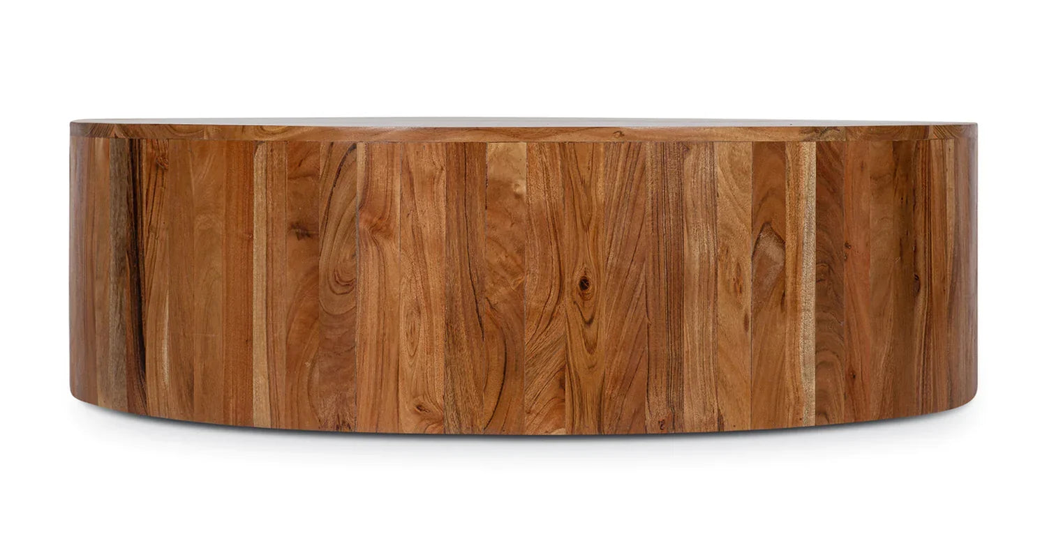 Ethena Coffee Table - Natural / Solid Acacia Wood / L:99 x D:99 x H:30 in cm - Indoor Furniture