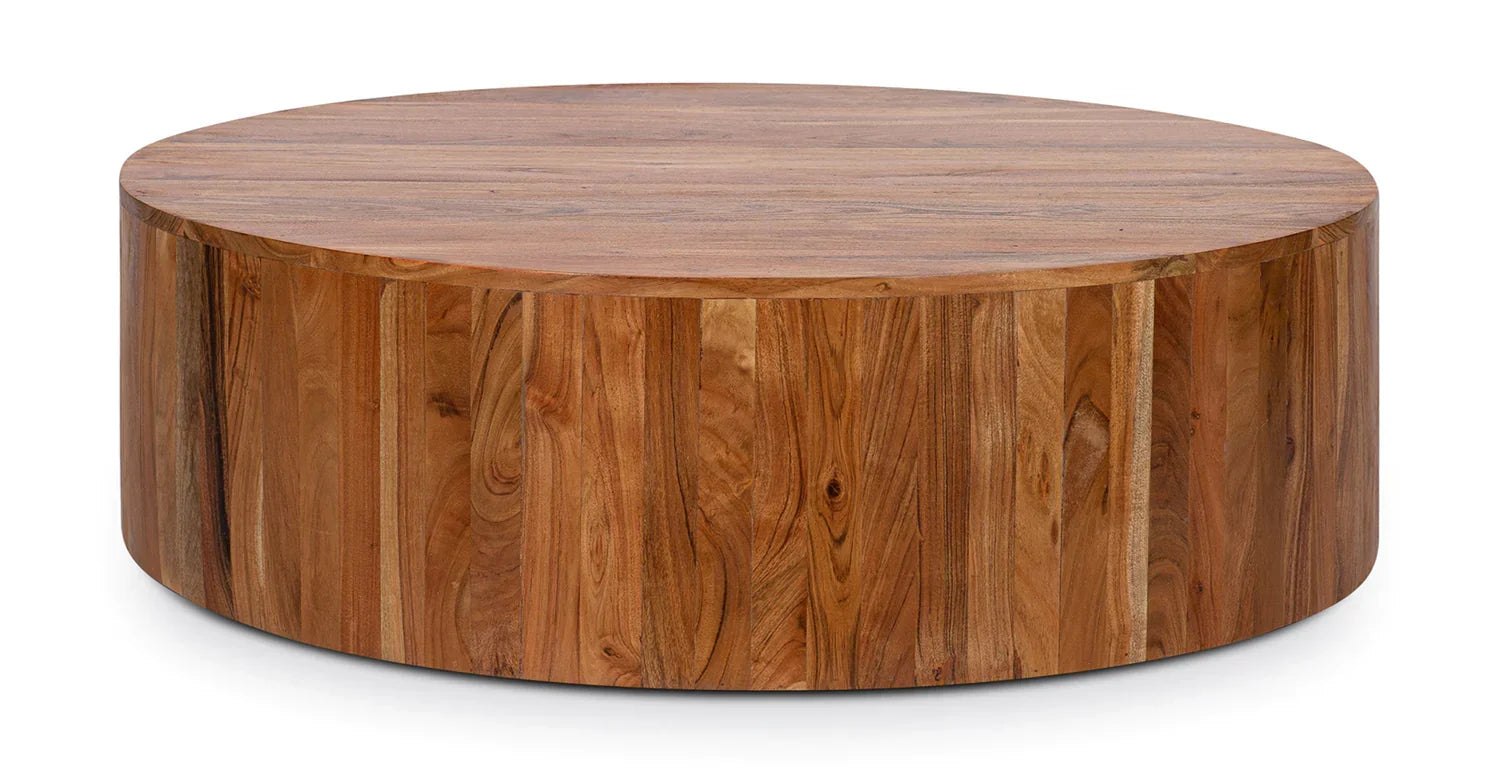 Ethena Coffee Table - Natural / Solid Acacia Wood / L:99 x D:99 x H:30 in cm - Indoor Furniture