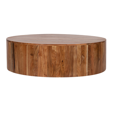 Ethena Coffee Table - Natural / Solid Acacia Wood / L:99 x D:99 x H:30 in cm - Indoor Furniture