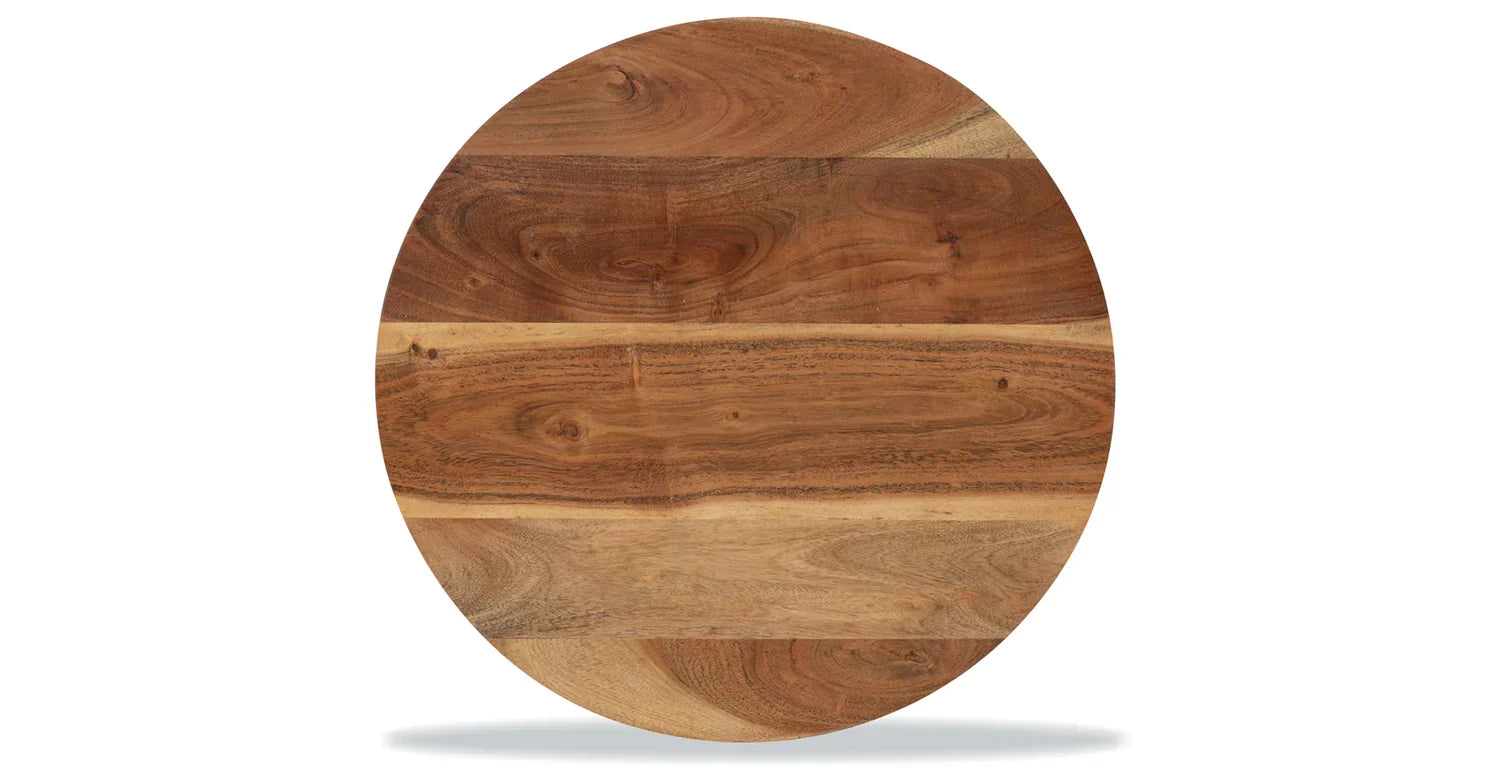 Ethena Side Table - Walnut / Wood / L:51 x D:51 x H:46 in cm - Indoor Furniture