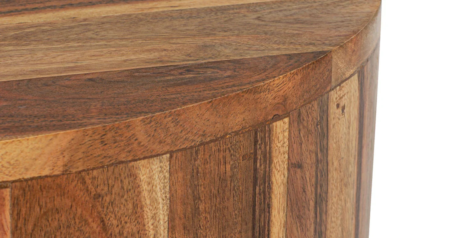 Ethena Side Table - Walnut / Wood / L:51 x D:51 x H:46 in cm - Indoor Furniture