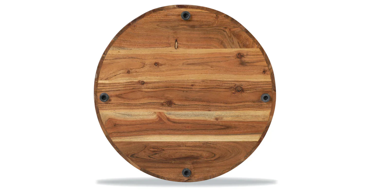 Ethena Side Table - Walnut / Wood / L:51 x D:51 x H:46 in cm - Indoor Furniture