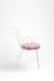 Faro Chair - W: 18’’ D: 18’’ SH: 18’’ TH: 33’’ / Matte Grey / Wrought Iron and Outdoor Fabric - Outdoor Furniture
