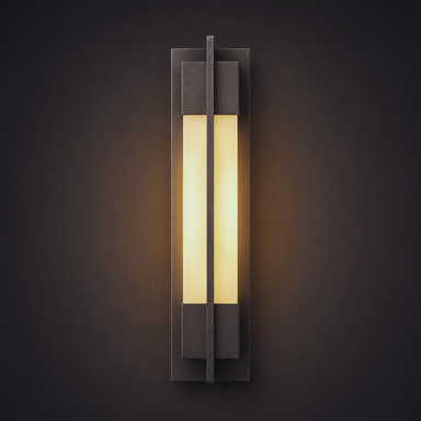Faro Wall lamp - Stainless Steel & Acrylic / Black / H: 23.62’’ W: 4.72’’ - Outdoor Lighting