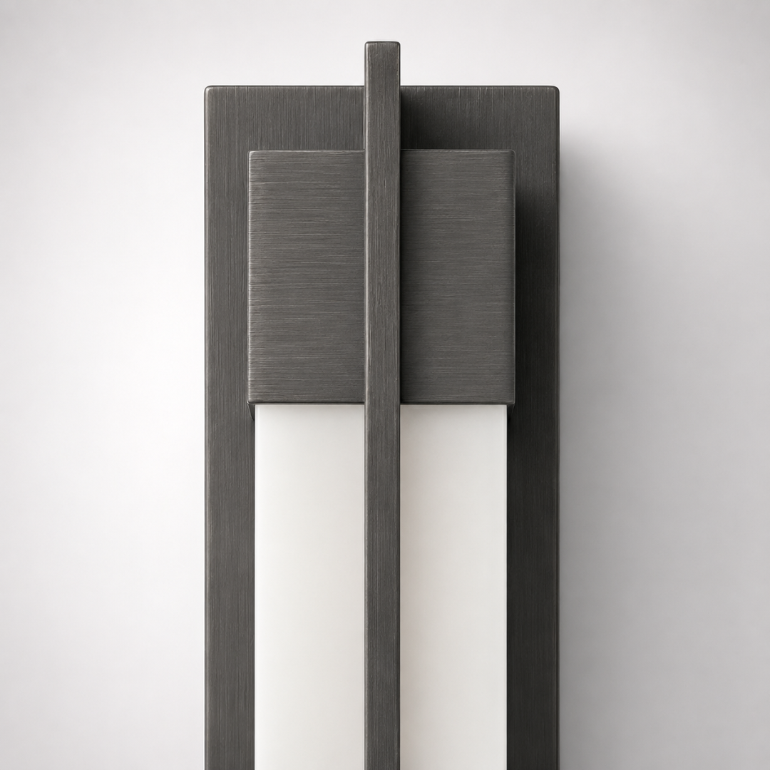Faro Wall lamp - Stainless Steel & Acrylic / Black / H: 23.62’’ W: 4.72’’ - Outdoor Lighting