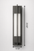 Faro Wall lamp - Stainless Steel & Acrylic / Black / H: 23.62’’ W: 4.72’’ - Outdoor Lighting