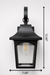 Fiamma Wall lamp - Mild Steel and Glass / Black / H: 12.60’’ W: 7.09’’ - Outdoor Lighting