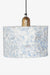 Flake Hanging Lamp Blue - Natural Wood and Blue Waste Fabrics Shred / 31x31x27 cm / Blue fabric waste upcycled